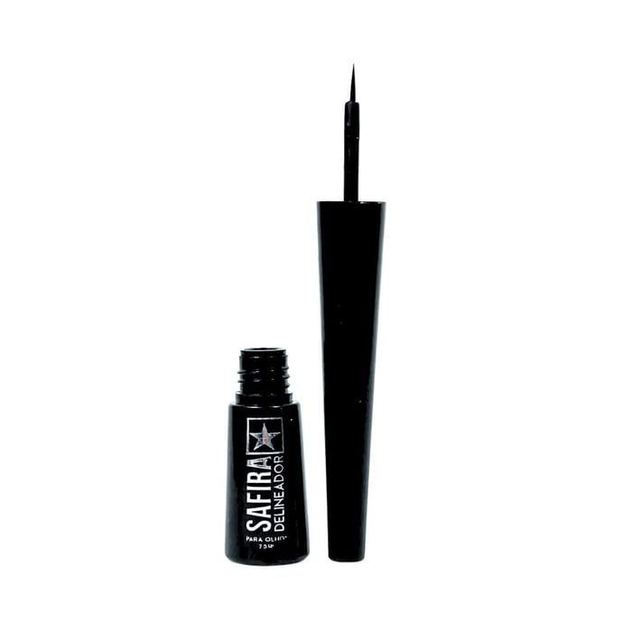 Delineador Líquido Waterproof 2ml Safira Cosméticos