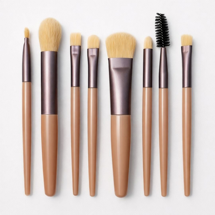 Kit 8 Pincéis Para Maquiagem Com Cerdas Macias Vibe Toys