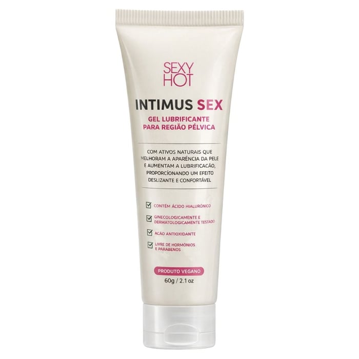 Intimus Sex Gel Lubrificante Para Região Pélvica 60g Sexy Hot