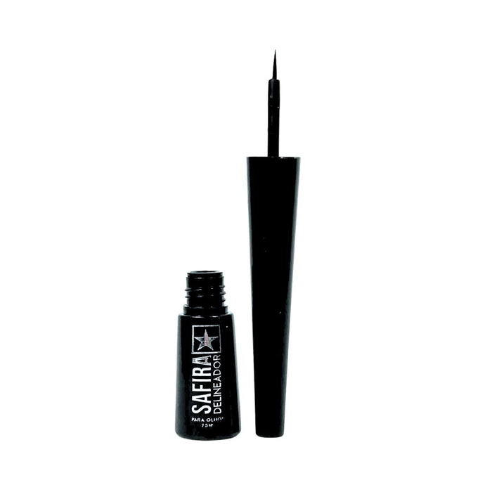 Delineador Líquido Waterproof 2ml Safira Cosméticos
