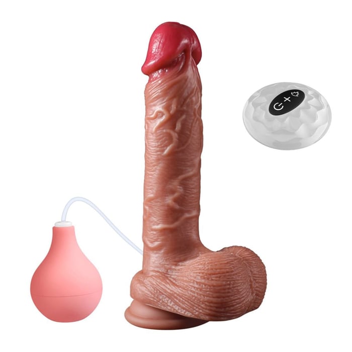 Pênis Realístico Ejaculador Com 7 Modos De Vibração E Controle Remoto