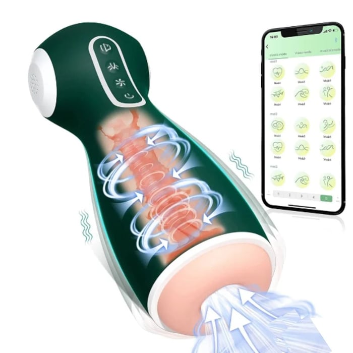 Masturbador Masculino Civi 03 Modos De Pulsação Vibração E Gemidos