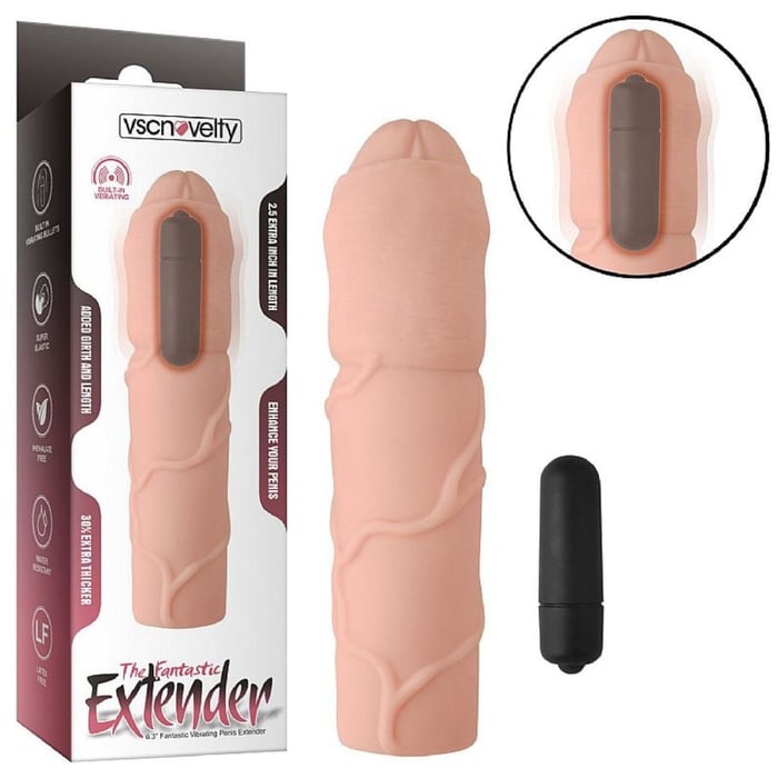 Fantastic Extender Capa Peniana Com Vibrador 16x4 Vibe Toys