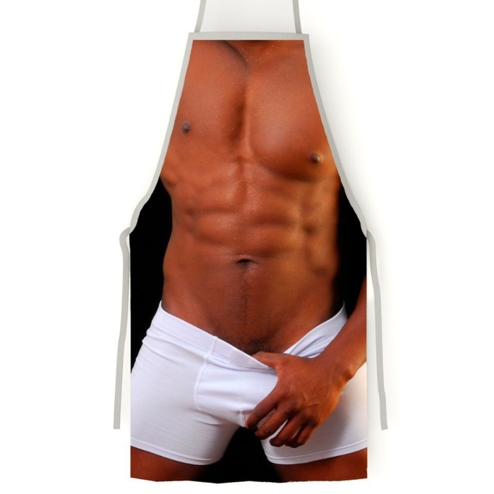 Avental Sexy 3d Masculino Com Cueca Branca Pimenta Sexy 
