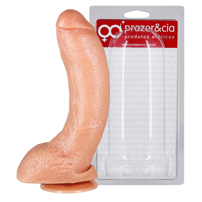 Prótese Com Escroto E Ventosa 24 X 5cm Prazer & Cia
