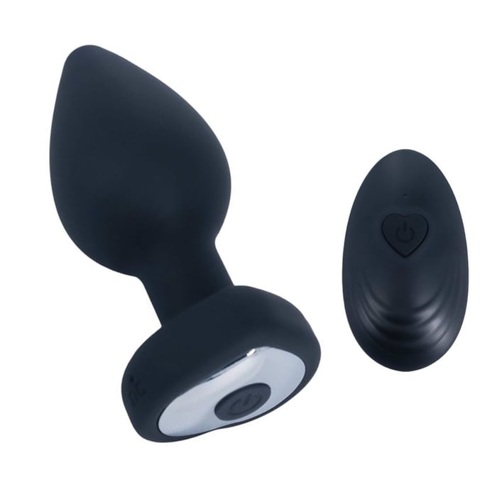 Plug Anal Formato De Coração Em Silicone 10 Modos De Vibração