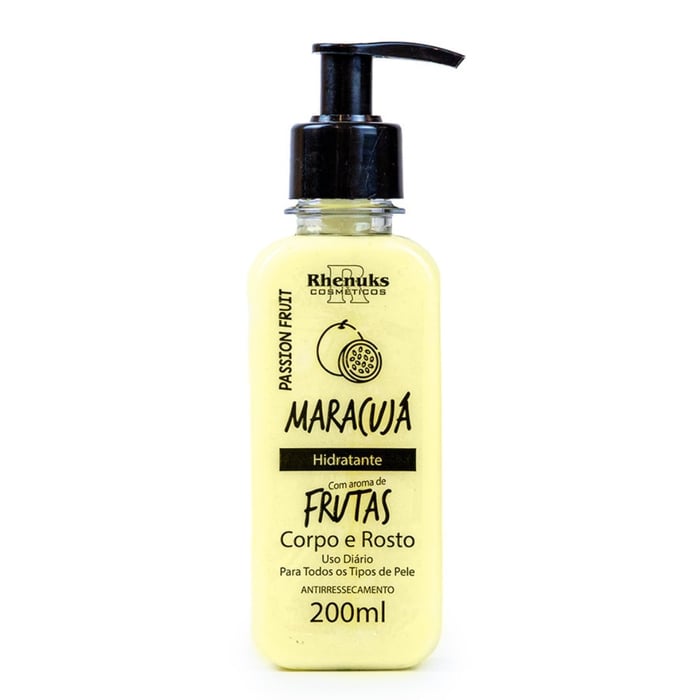 Loção Hidratante Corpo E Rosto Passion Fruit 200ml Rhenuks