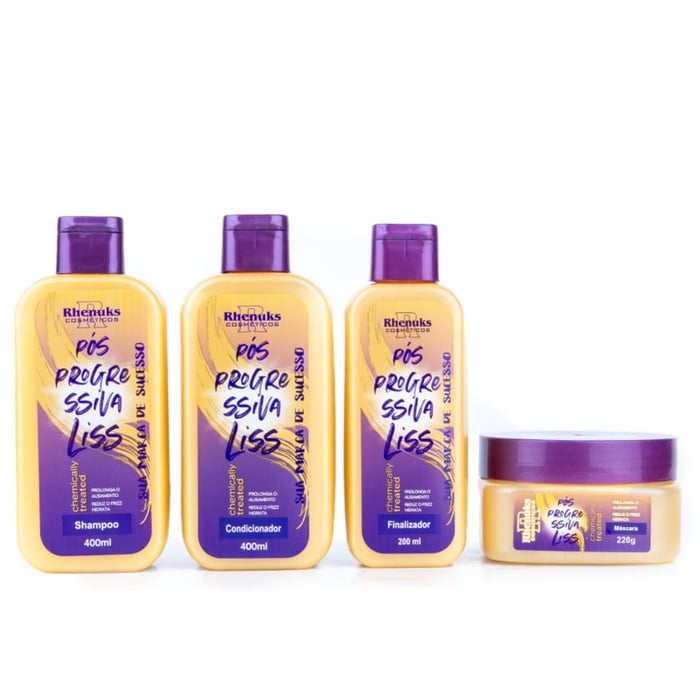 Kit Capilar Pós Progressiva Liss Com 4 Itens Rhenuks Cosméticos