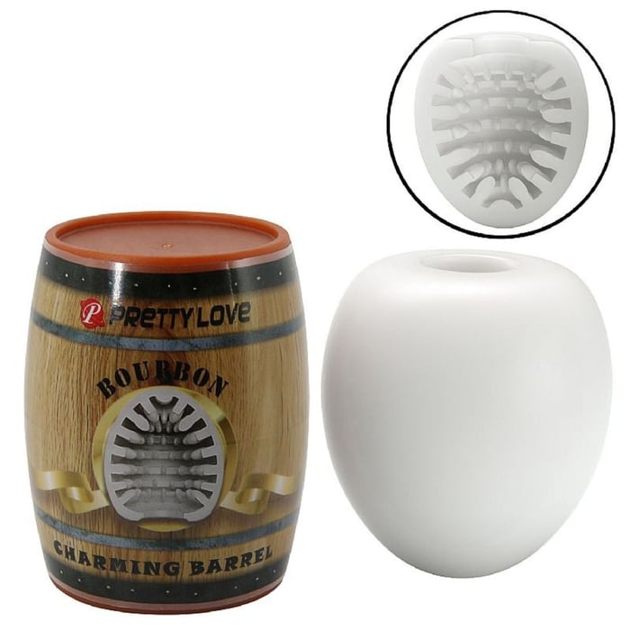Masturbador Egg Lata Bourbon Formato De Barril Pretty Love