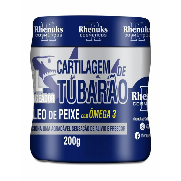 Cartilagem De Tubarão Gel Massageador 200g Rhenuks Cosméticos