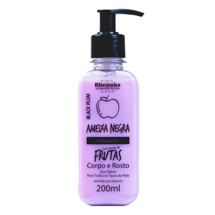Loção Hidratante Corpo E Rosto Black Plum 200ml Rhenuks