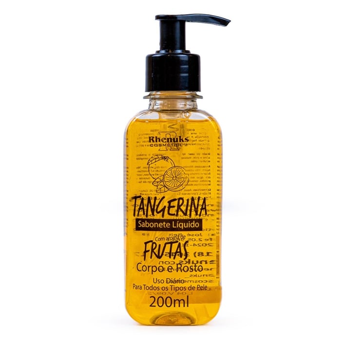 Sabonete Líquido Corpo E Rosto Tangerine 200ml Rhenuks