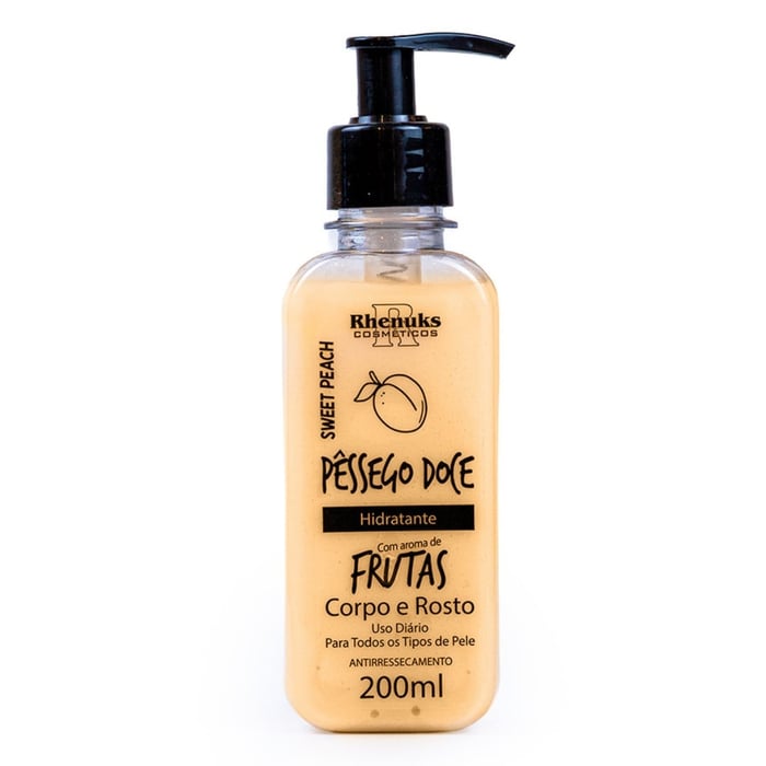 Loção Hidratante Corpo E Rosto Sweet Peach 200ml Rhenuks