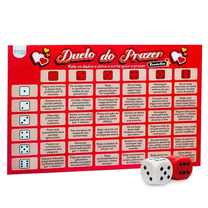 Jogo Erótico Duelo Do Prazer Namoro Diversão Ao Cubo