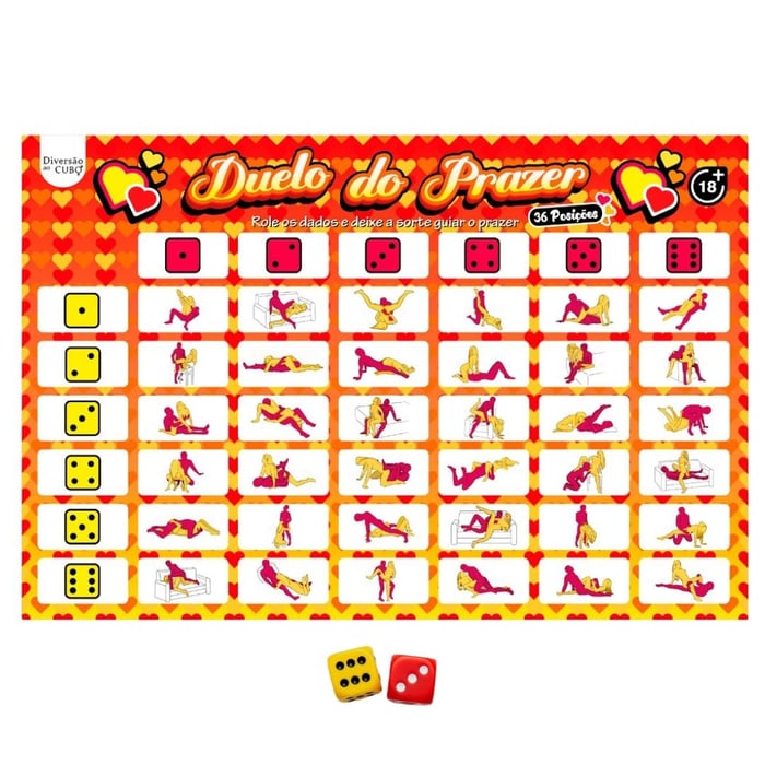Jogo Erótico Duelo Do Prazer 36 Posições Diversão Ao Cubo