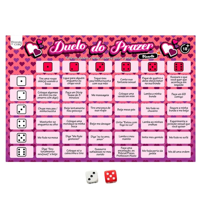 Jogo Erótico Duelo Do Prazer Picante Diversão Ao Cubo