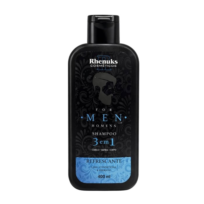Shampoo 3 Em 1 For Man 400ml Rhenuks Cosméticos