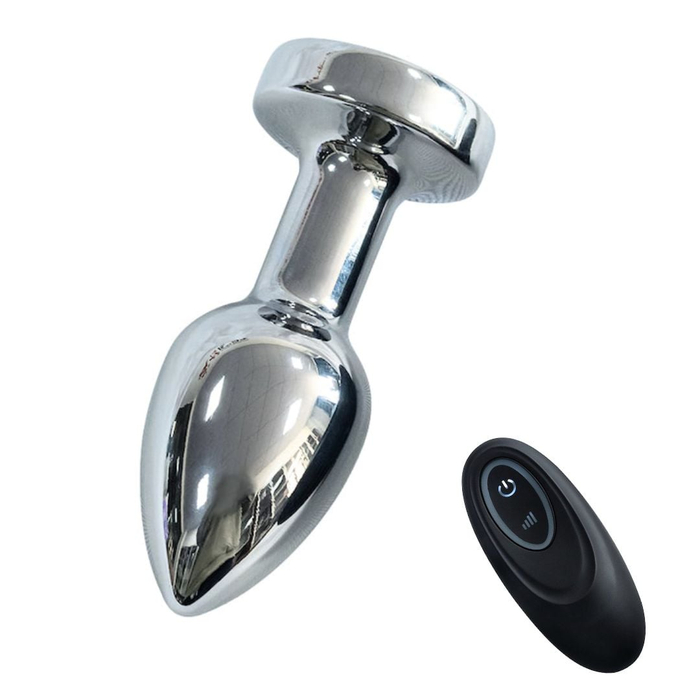 Plug Anal Em Aço 10 Modos De Vibração Com Controle Remoto Sem Fio Vibe Toys