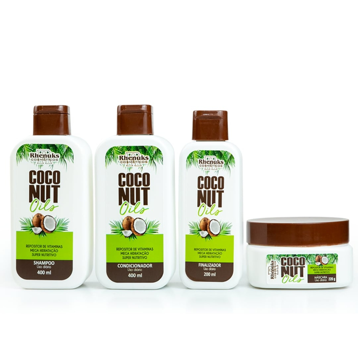 Kit Capilar Coco Nut Oils 4 Itens Rhenuks Cosméticos