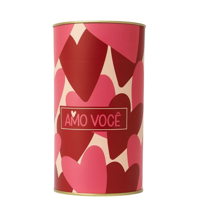 Lata Para Ovo De Páscoa Rígida 350g Amo Você Cromus