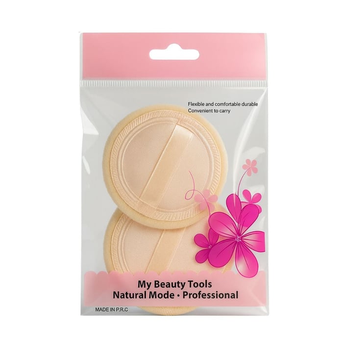 Kit 2 Esponjas Redondas Com Alça Natural Mode Vibe Toys