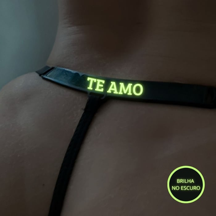 Calcinha Brilha No Escuro Com Frase Te Amo Mil Toques