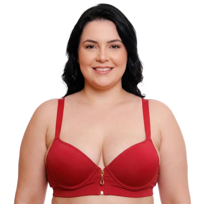 Sutiã Nadador Com Aro Bojo E Zíper Frontal Corpo Nu