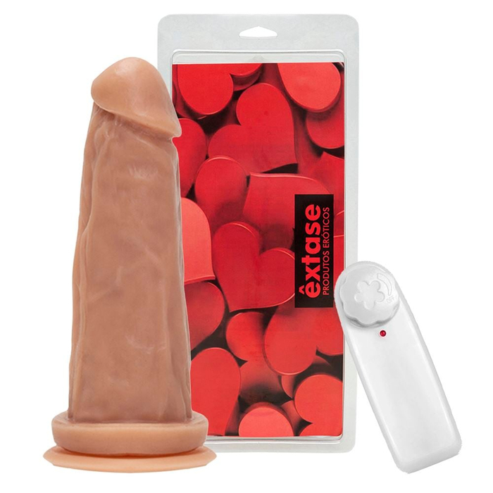 Prótese Maciça Kong Com Vibro E Ventosa 17 X 4,5cm êxtase