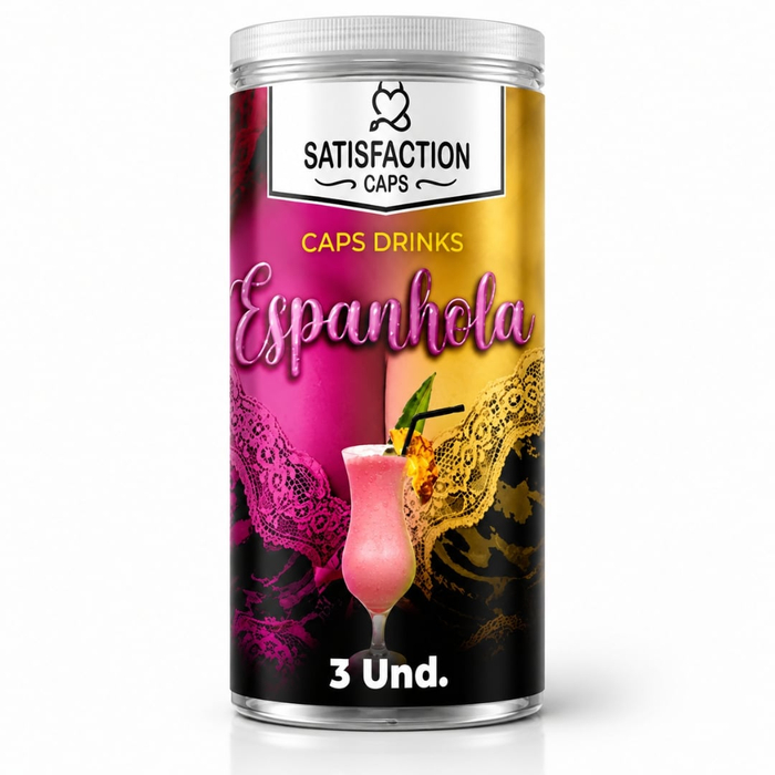 Caps Drink Bolinha Beijável Espanhola 03 Unidades Satisfaction