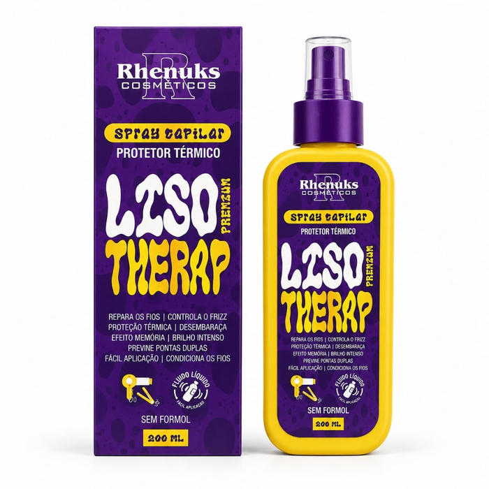Spray Capilar Liso Therap Premium 200ml Rhenuks Cosméticos