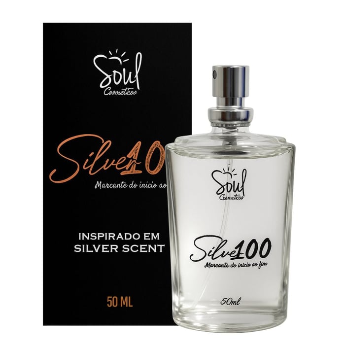 Silver 100 Colônia Masculina 50ml Soul Cosméticos 