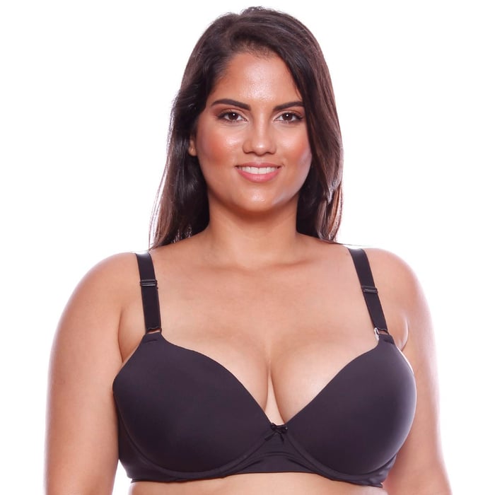 Sutiã Plus Size Básico Em Microfibra Com Bojo E Aro Copa C Nayane