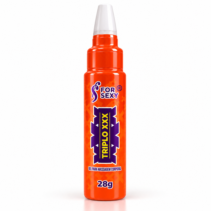 Triplo Xxx Gel Corporal Bisnaga Com Trilpa Sensação 28g Forsexy