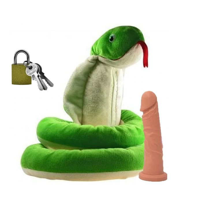 Almofada Serpente Com Compartimento Secreto Prótese E Cadeado Dominatrix
