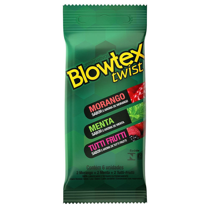 Preservativo Twist Sabor E Aroma 6 Unidades Blowtex