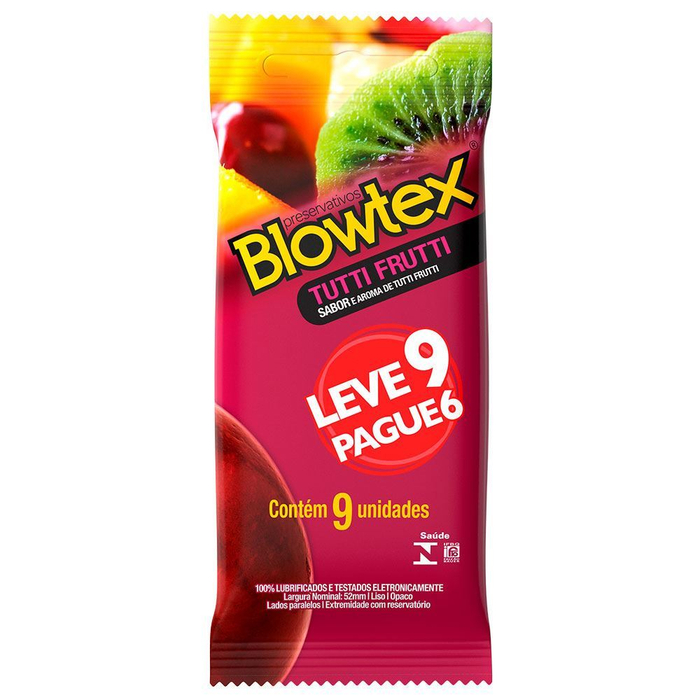 Preservativo Sabor E Aroma Tutti Frutti 6 Unidades Blowtex
