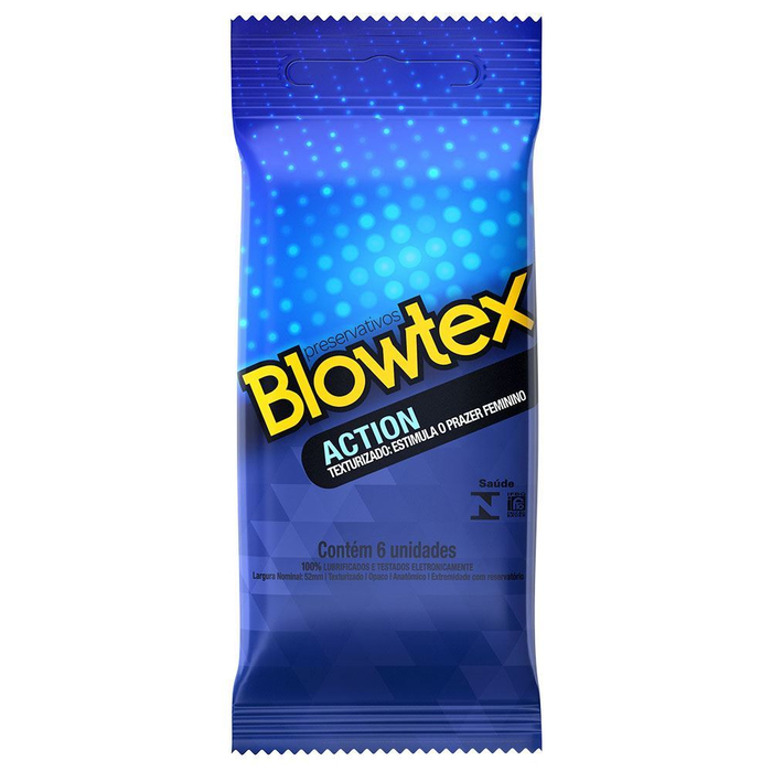 Preservativo Texturizado Action 6 Unidades Blowtex