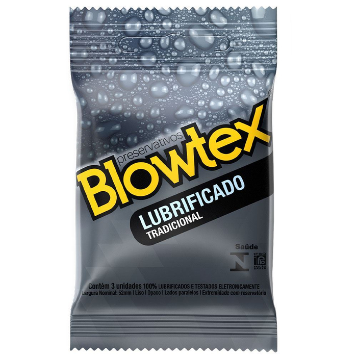 Preservativo Lubrificado 3 Unidades Blowtex