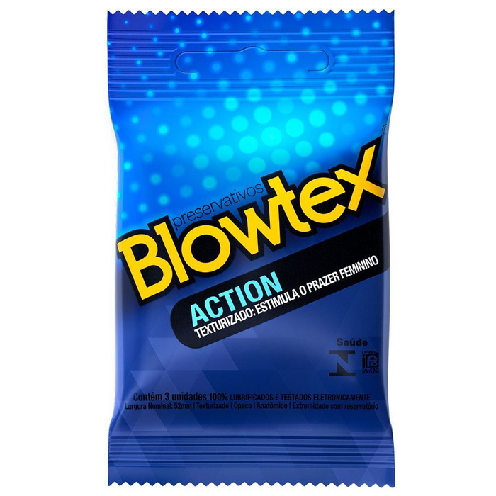 Preservativo Action Texturizada 3 Unidades Blowtex