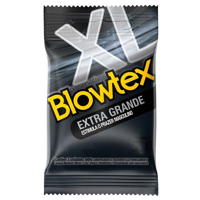 Preservativo Extra Grande 3 Unidades Blowtex