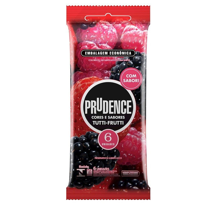 Preservativo Tutti Frutti Com 6 Unidades Prudence