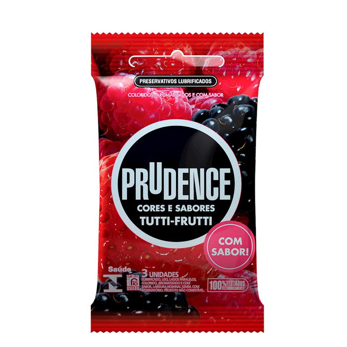 Preservativo C S Tutti Frutti Com 3 Unidades Prudence