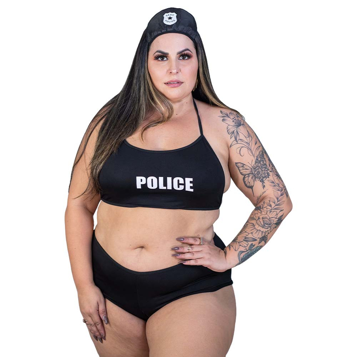 Kit Mini Fantasia Policial Sexy Plus Size Pimenta Sexy