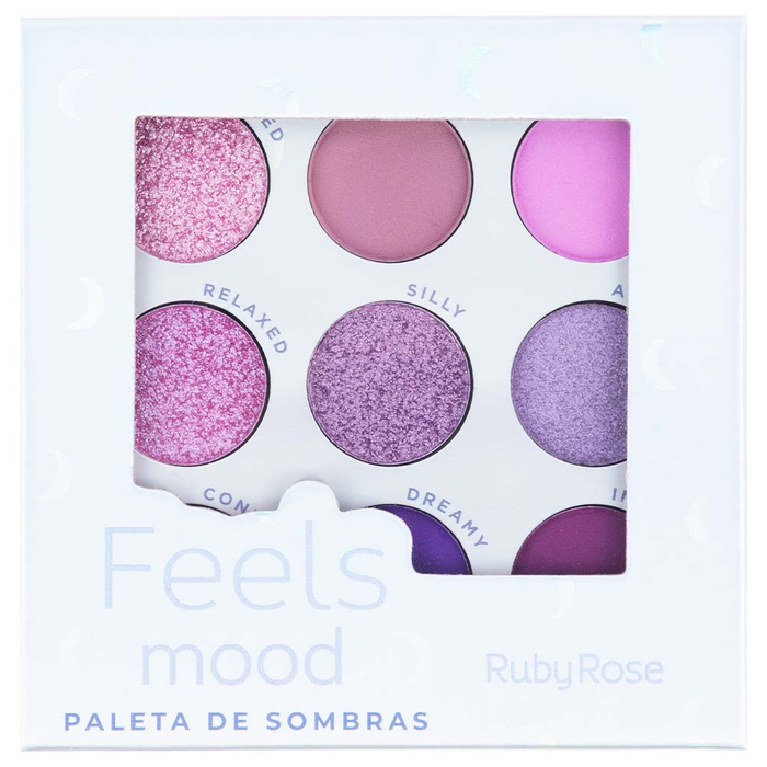 Paleta De Sombras Feels Mood 9 Tons Ruby Rose