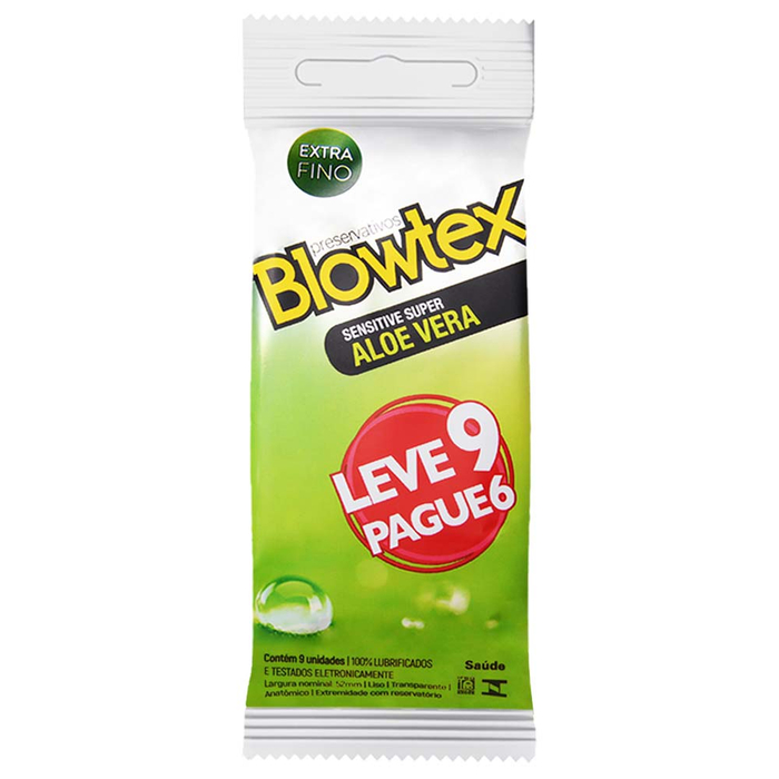 Preservativo Sensitive Super Aloe Vera 6 Unidades Blowtex