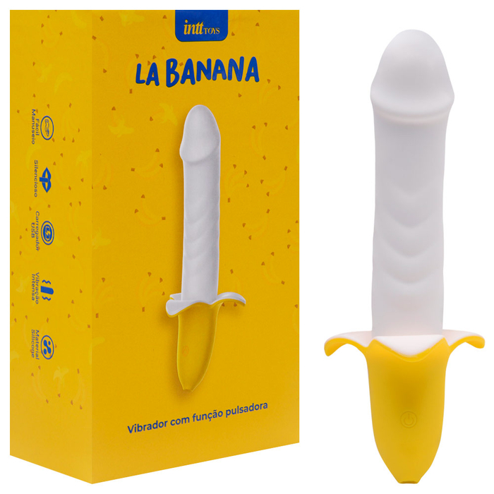 La Banana Vibrador Vai E Vem 8 Modos Intt