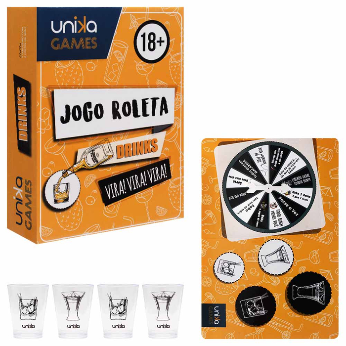 Jogo Roleta Drinks Vira Vira Vira Unika Games