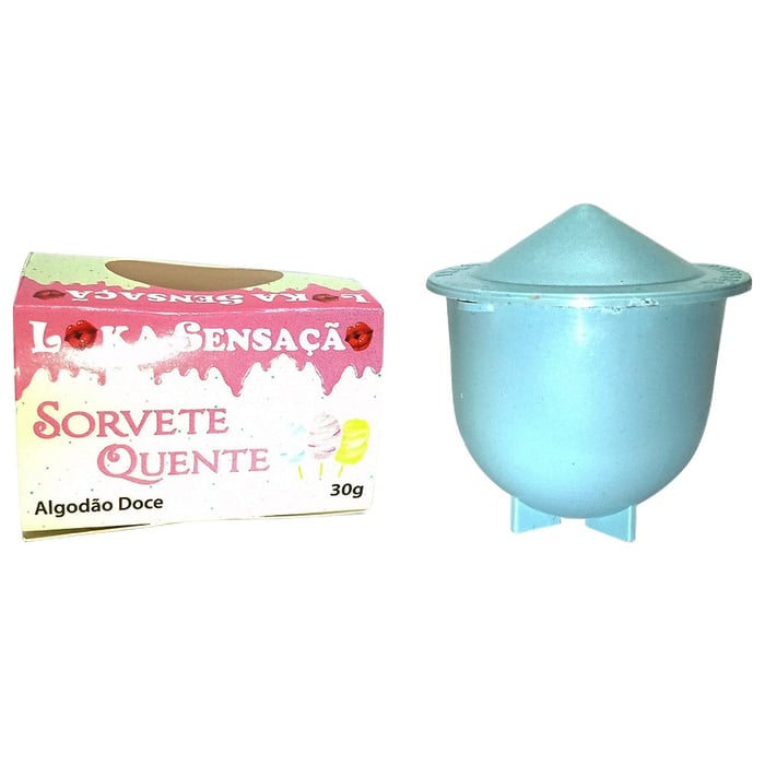 Vela Comestível Sorvete Quente – Algodão Doce – 30g – Loka Sensação