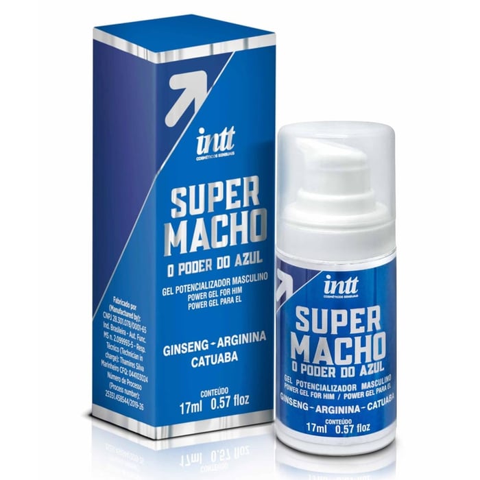 Gel Potencializador De Ereção Excitante Masculino Super Macho – 17ml – Intt