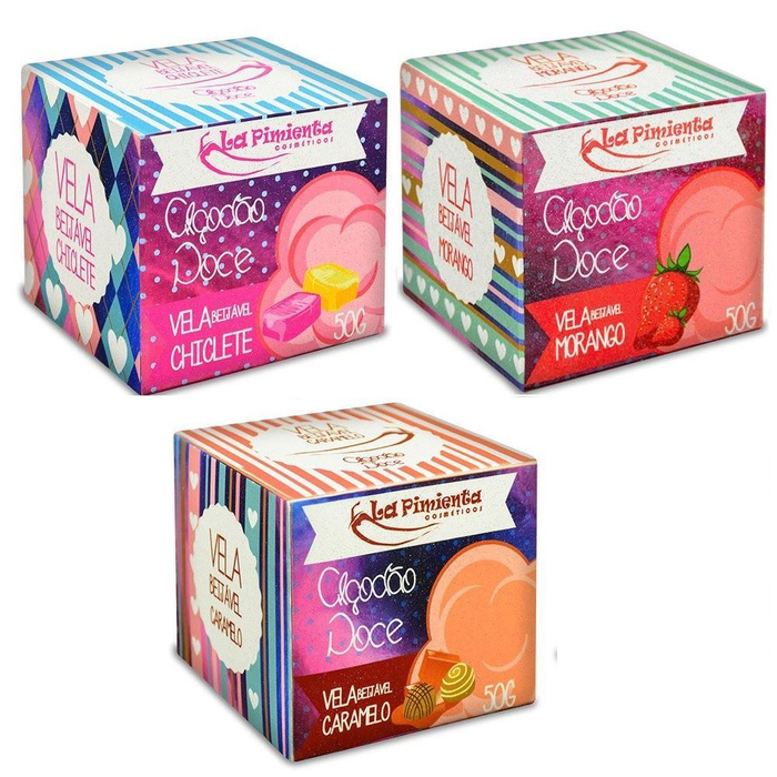 Vela Beijável Algodão Doce 50gr La Pimienta